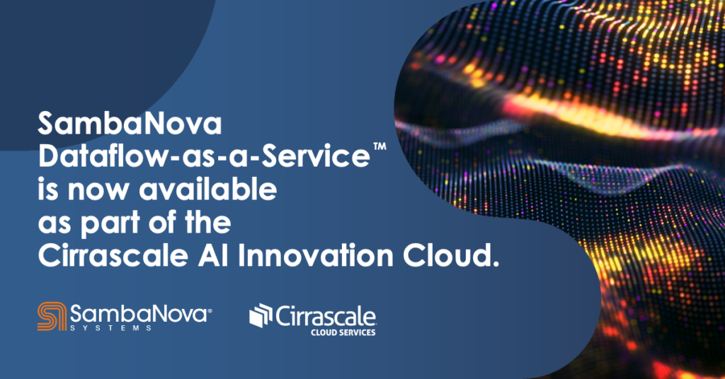 SambaNova Dataflow-as-a-Service on Cirrascale AI Innovation Platform