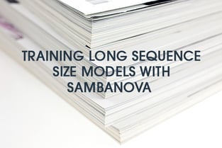 Training long sequence size models with SambaNova