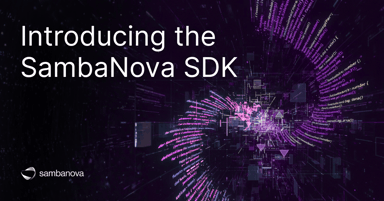 Introducing the SambaNova SDK