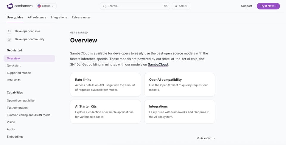 Screen Capture of Get Started